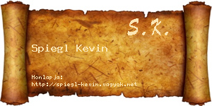 Spiegl Kevin névjegykártya