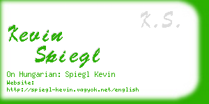 kevin spiegl business card